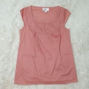 Ann Taylor LOFT cap sleeve key hole top